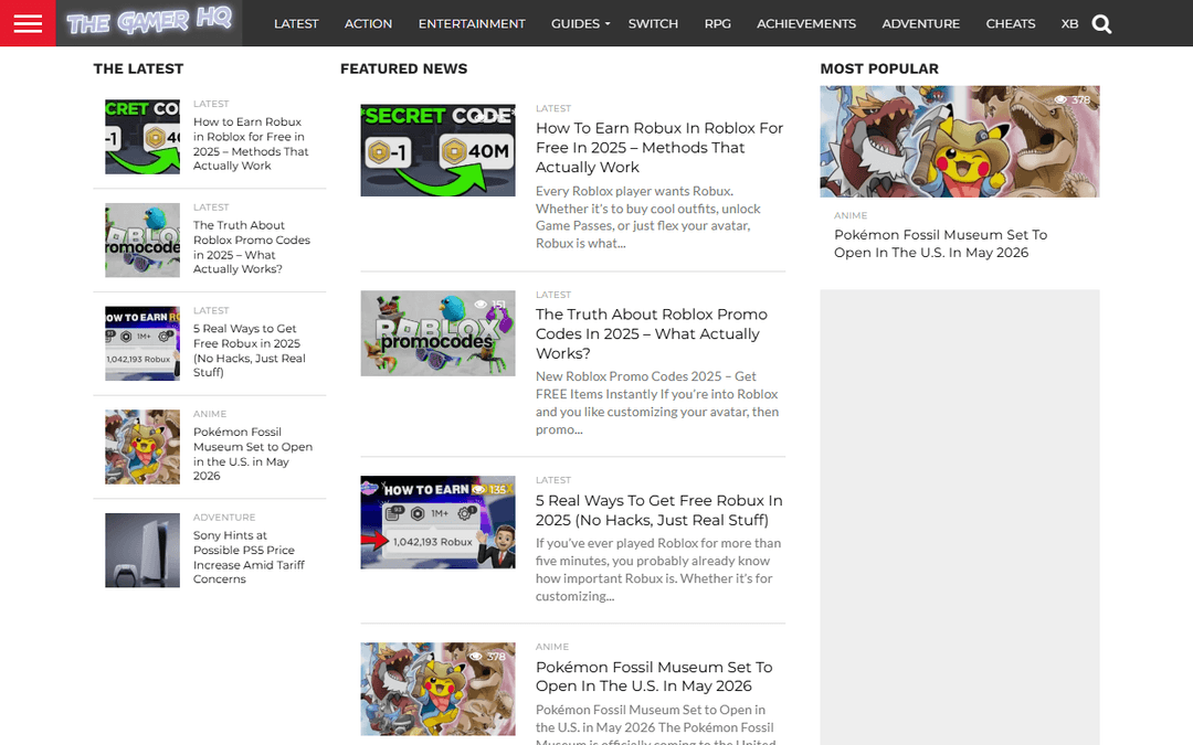 thegamerhq.com publisher screenshot