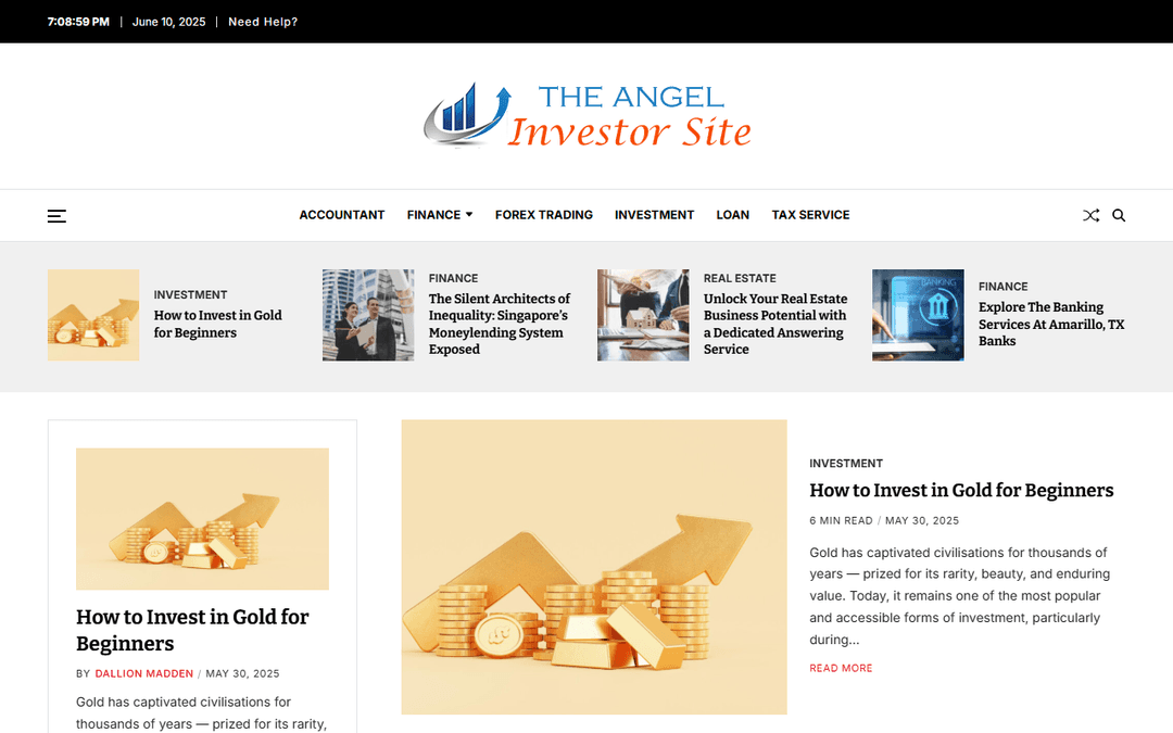theangelinvestorsite.com publisher screenshot