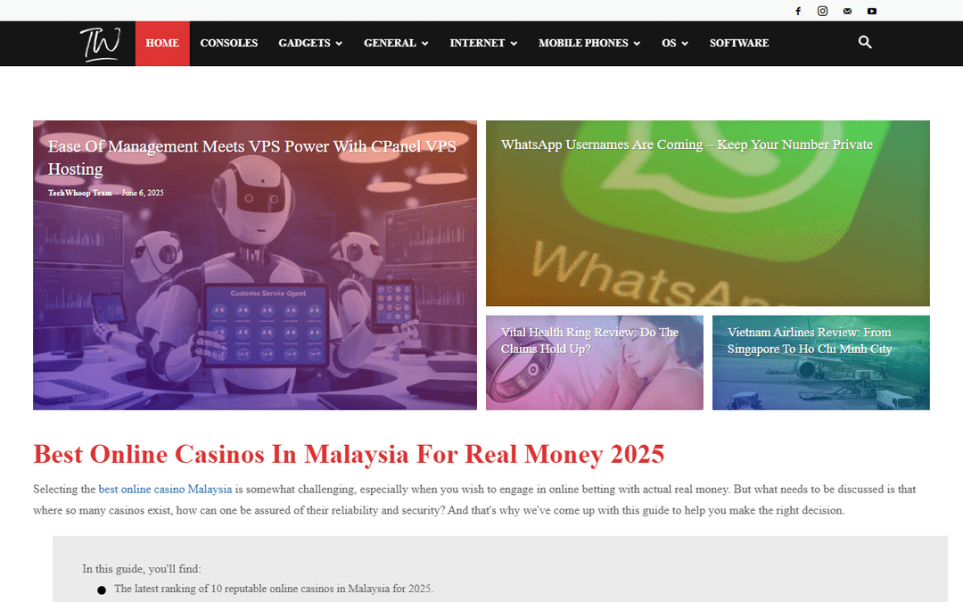 techwhoop.com publisher screenshot