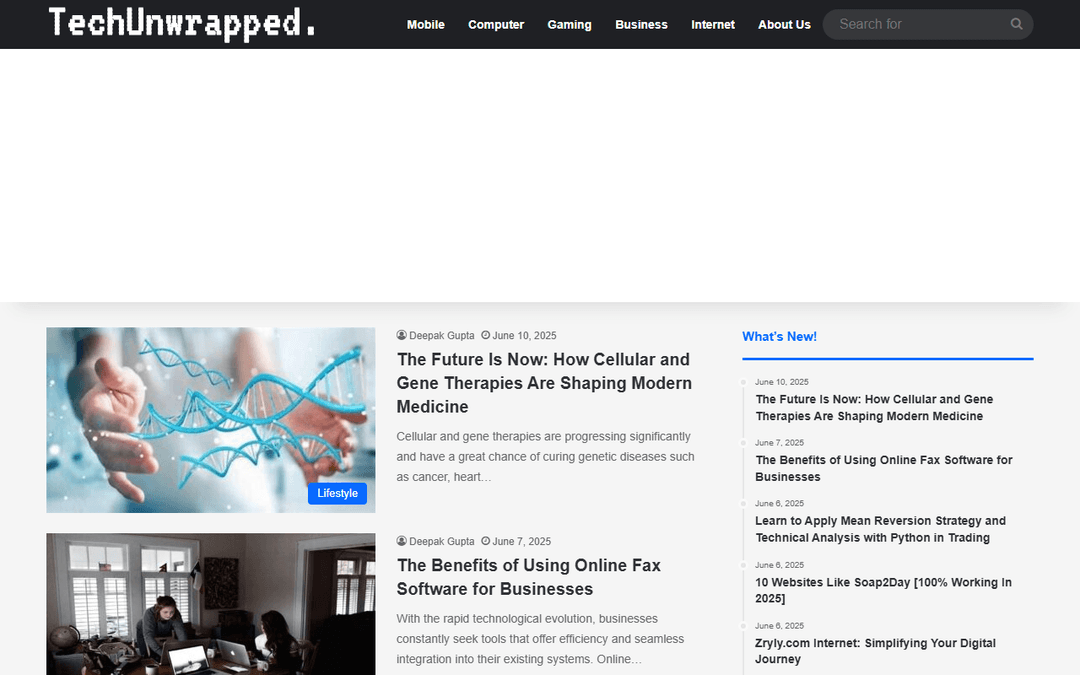 techunwrapped.com publisher screenshot