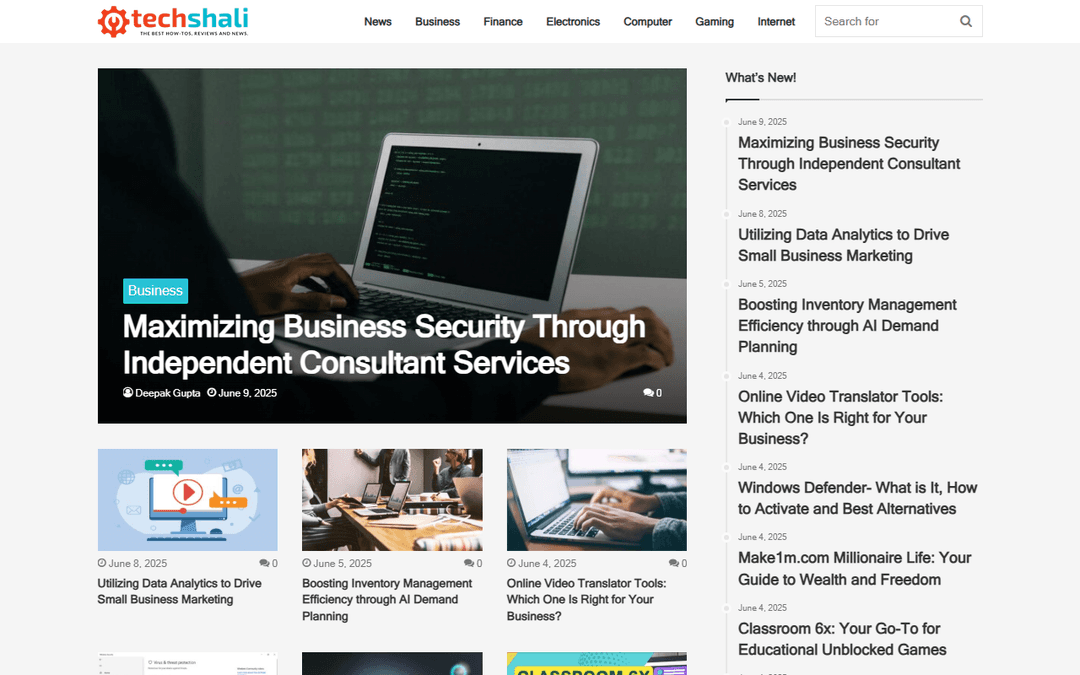 techshali.com publisher screenshot