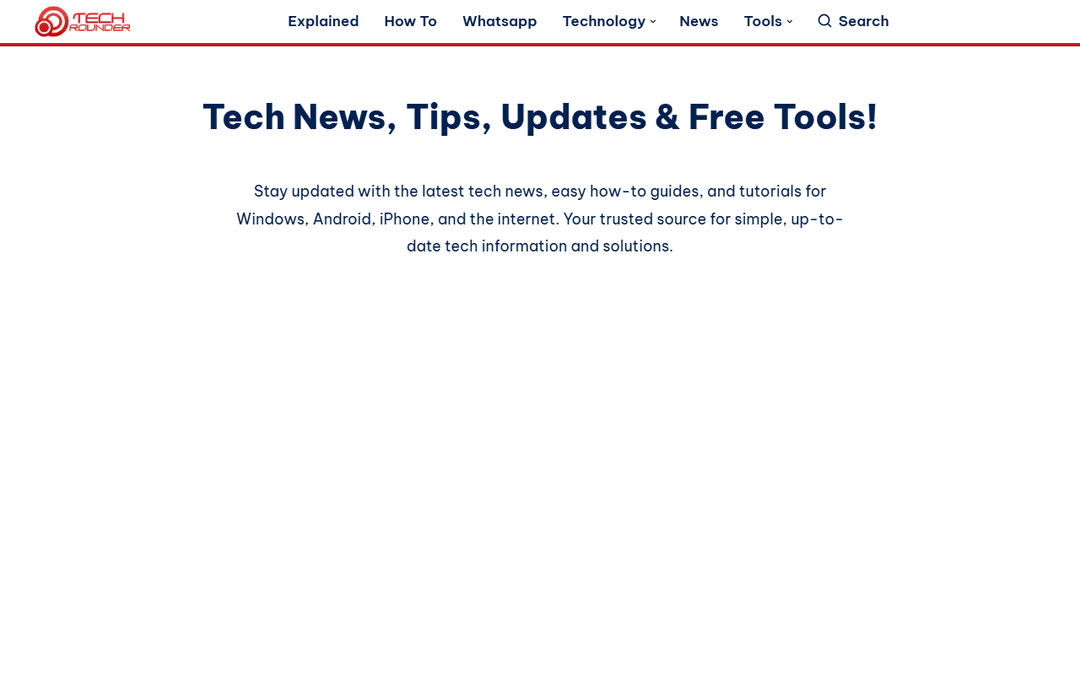 techrounder.com publisher screenshot