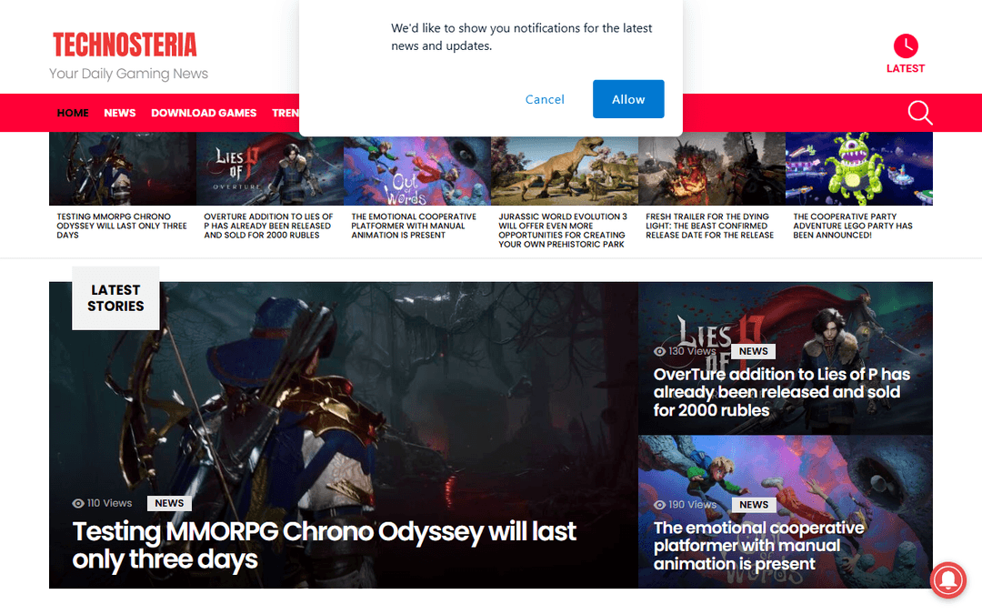technosteria.com publisher screenshot