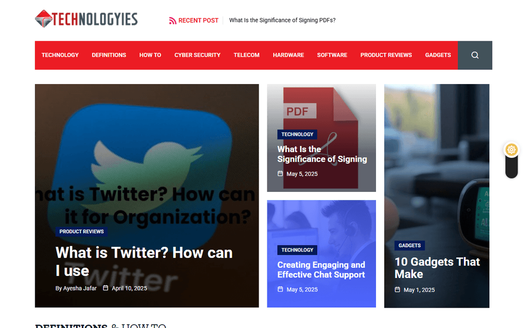 technologyies.com publisher screenshot