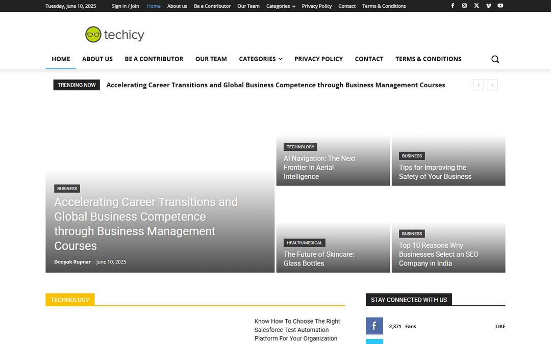 techicy.com publisher screenshot