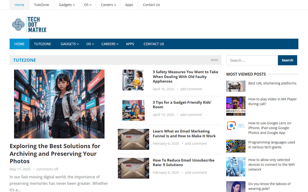 techdotmatrix.com publisher screenshot