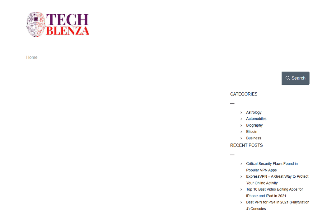 techblenza.com publisher screenshot