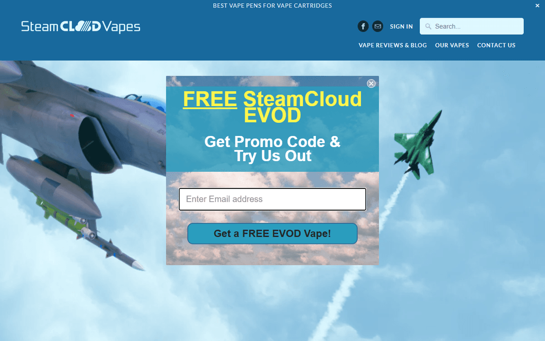 steamcloudvapes.com publisher screenshot