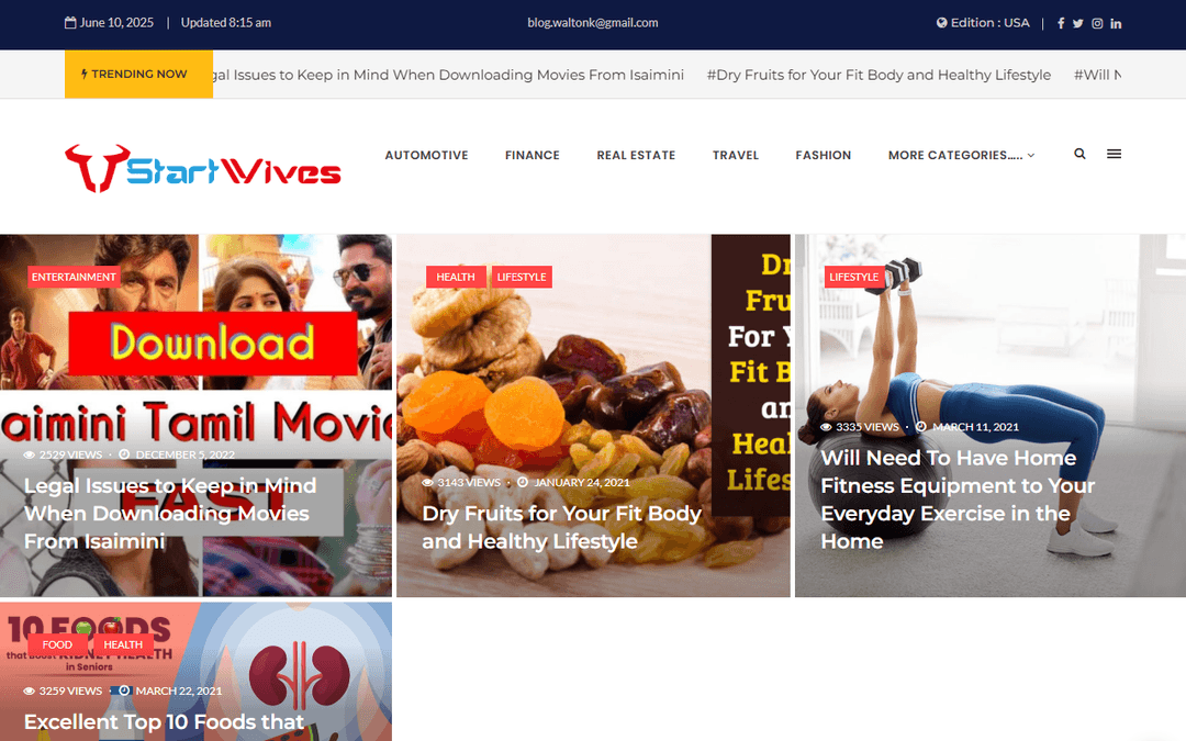 startwives.com publisher screenshot