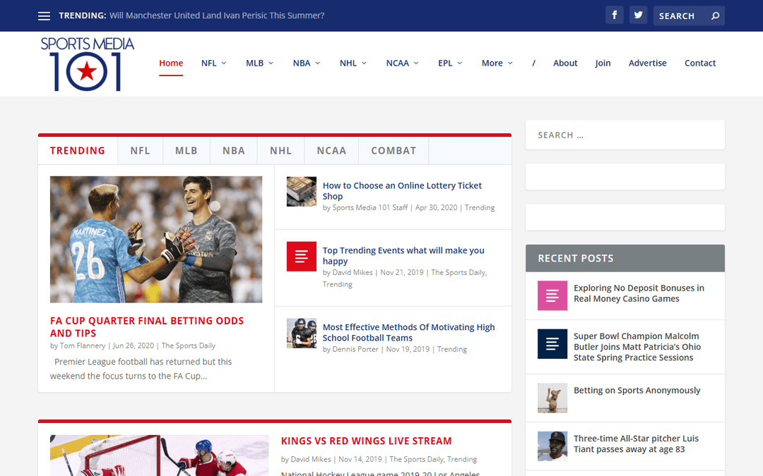 sportsmedia101.com publisher screenshot
