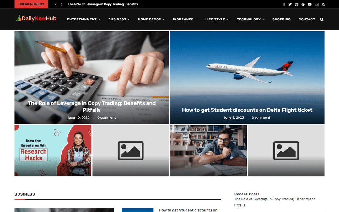 dailynewhub.com publisher screenshot
