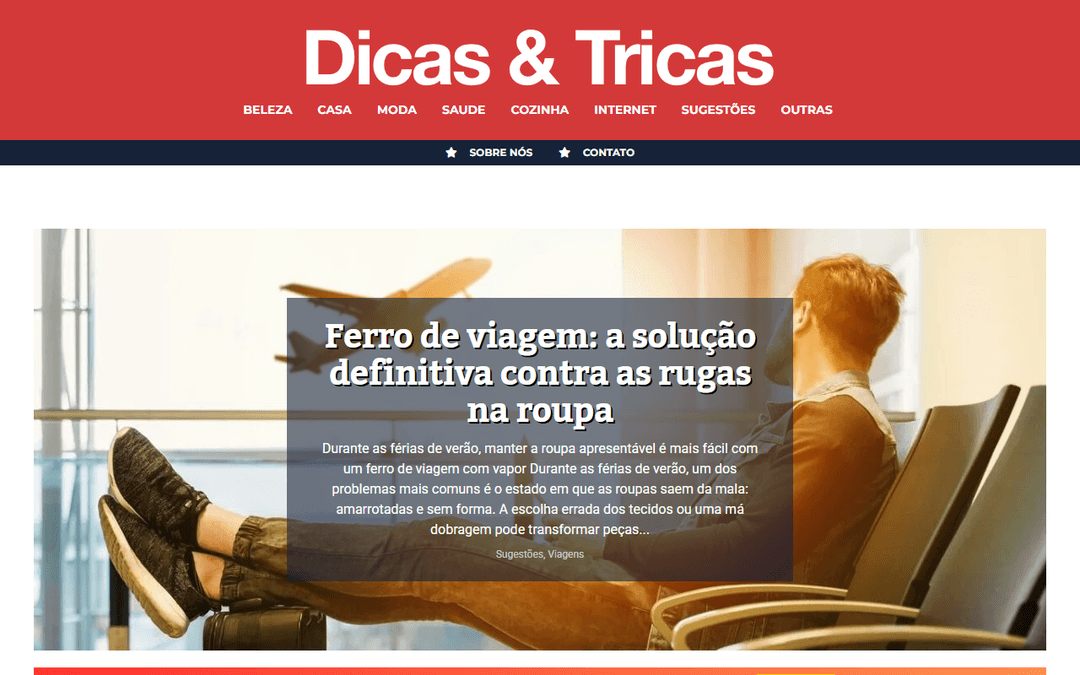 dicasetricas.com publisher screenshot