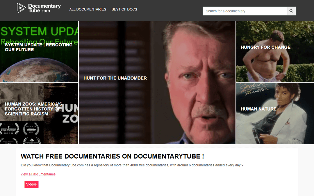 documentarytube.com publisher screenshot