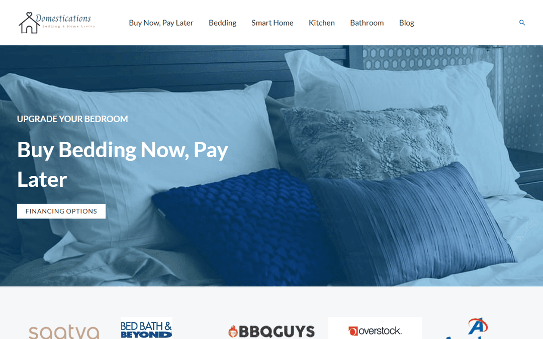 domesticationsbedding.com publisher screenshot