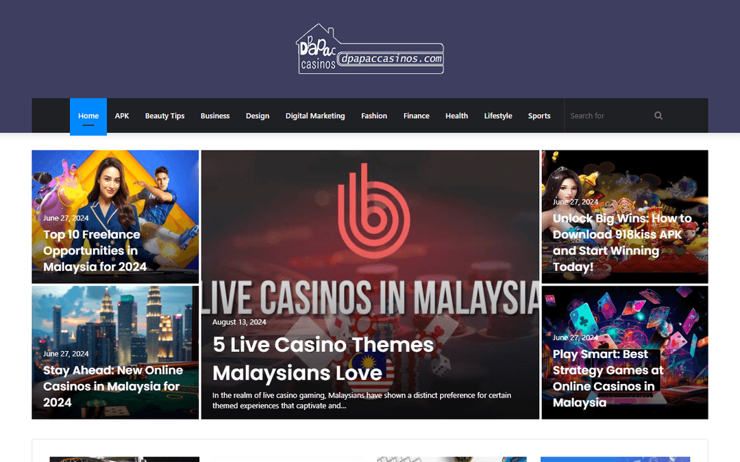 dpapaccasinos.com publisher screenshot