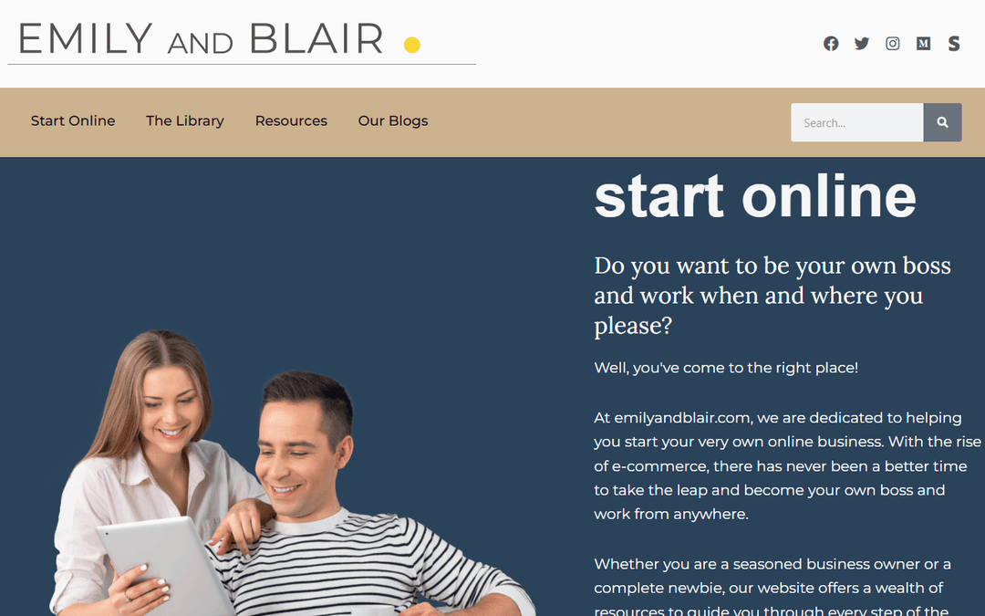 emilyandblair.com publisher screenshot