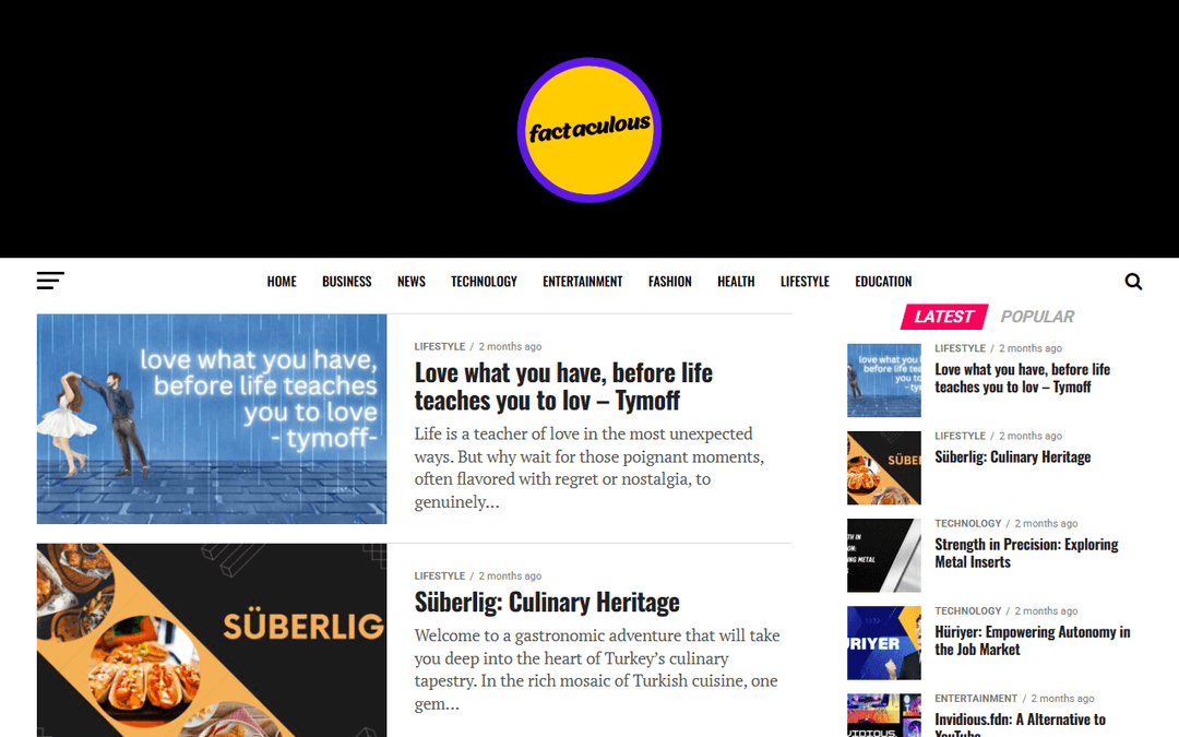 factaculous.com publisher screenshot