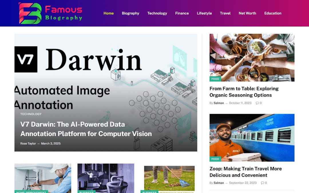 famousbiography.org publisher screenshot