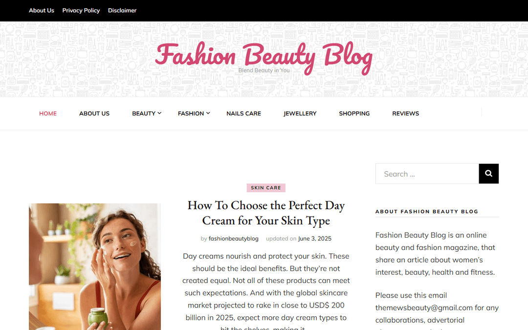 fashionbeautyblog.co.uk publisher screenshot