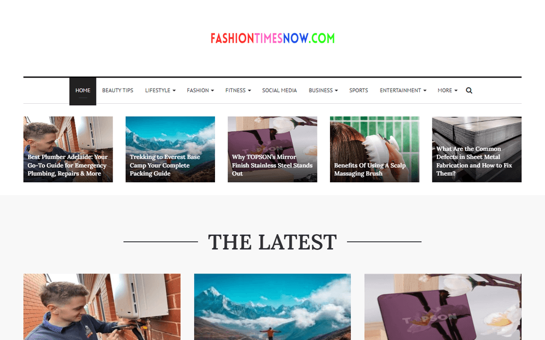 fashiontimesnow.com publisher screenshot