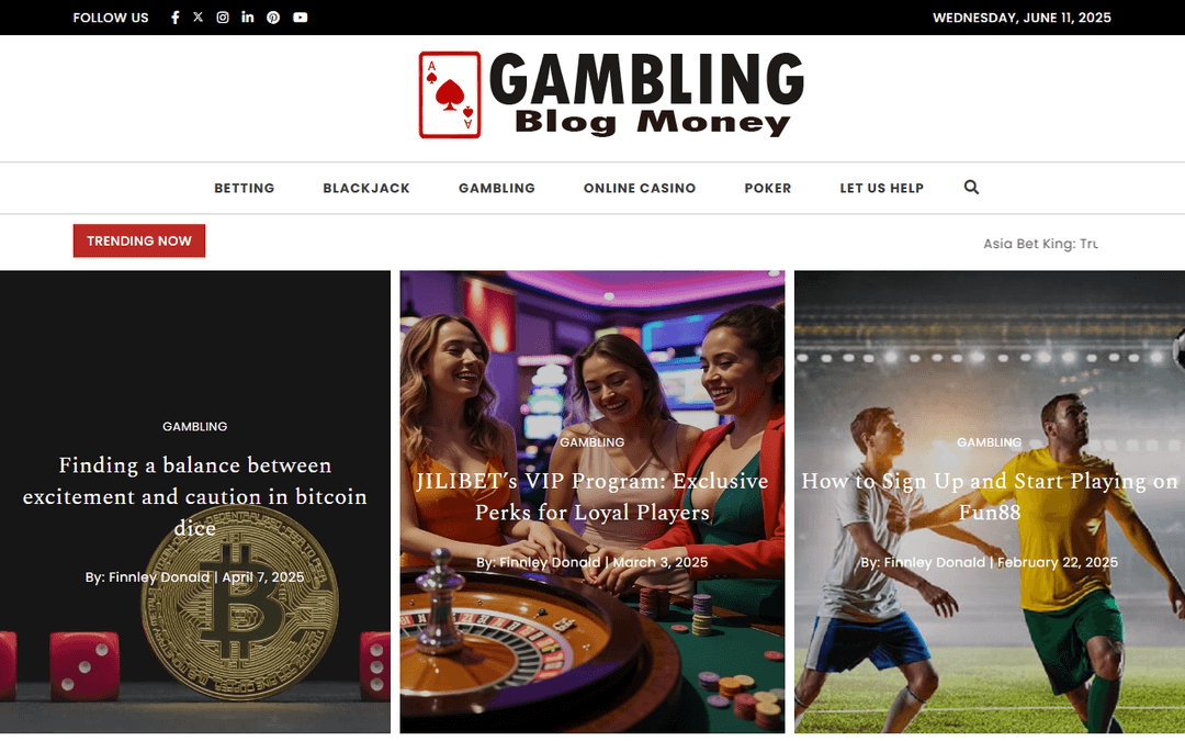 gamblingblogmoney.com publisher screenshot