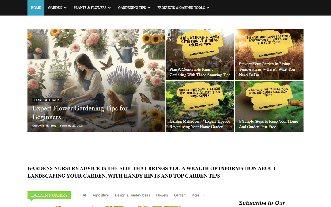 gardensnursery.com publisher screenshot