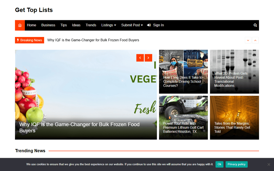 gettoplists.com publisher screenshot