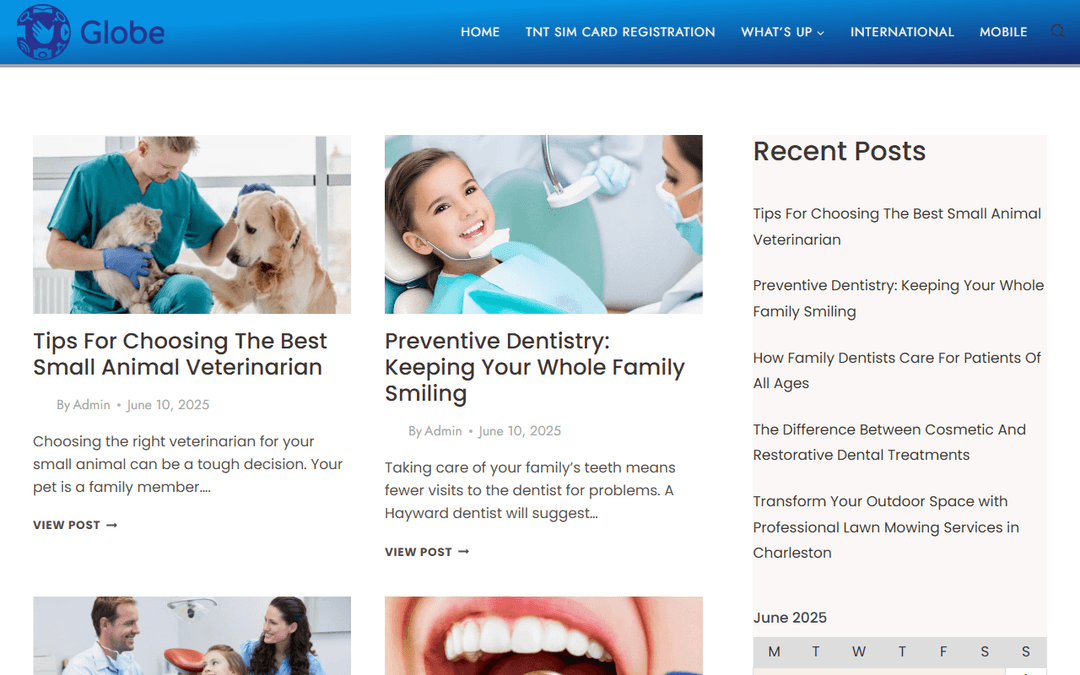 globesimregistration.net publisher screenshot