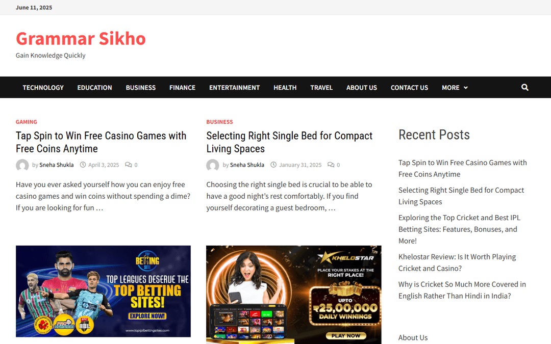 grammarsikho.in publisher screenshot