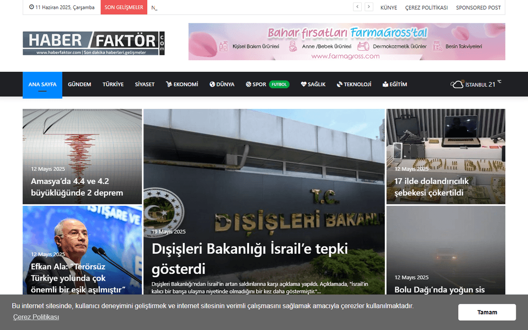 haberfaktor.com publisher screenshot