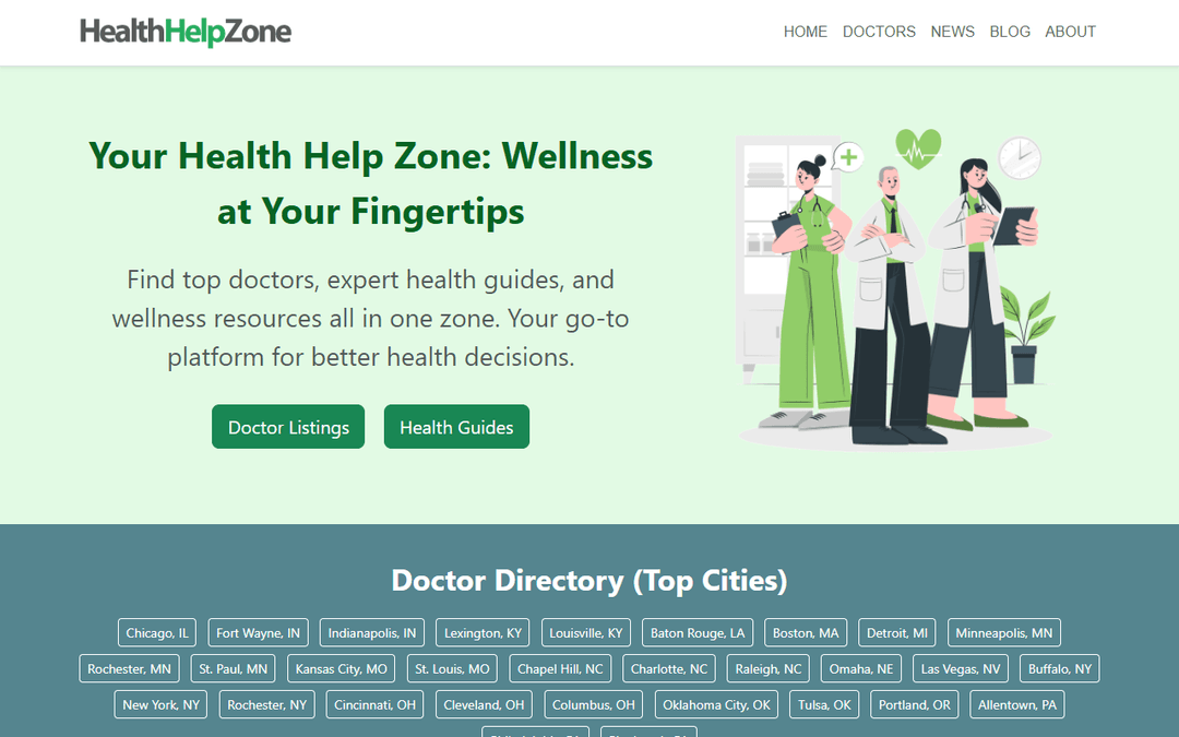 healthhelpzone.com publisher screenshot