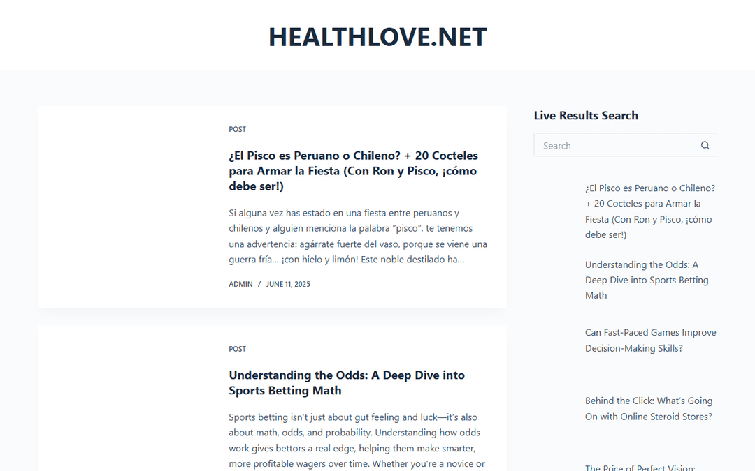 healthlove.net publisher screenshot