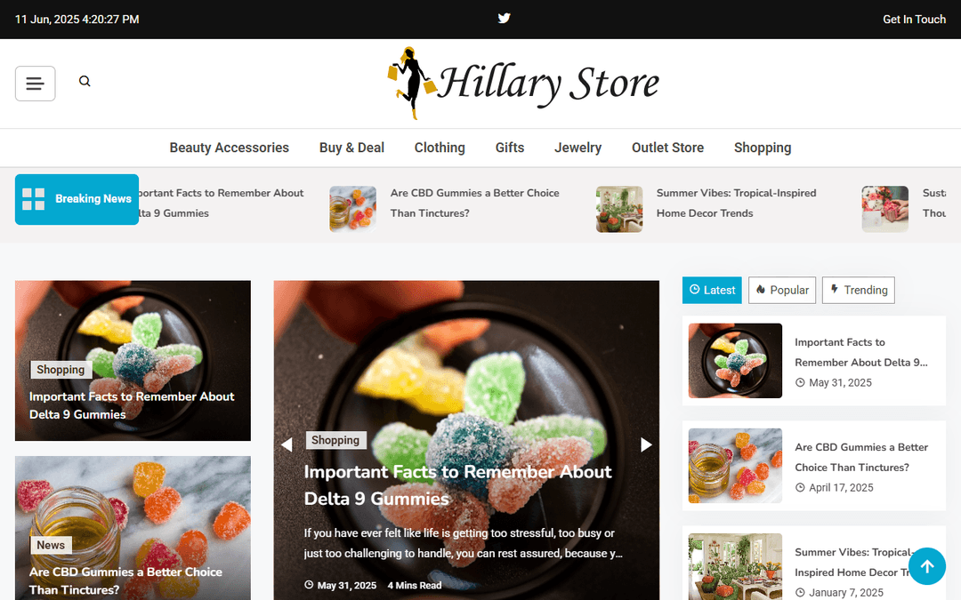 hillarystore.com publisher screenshot