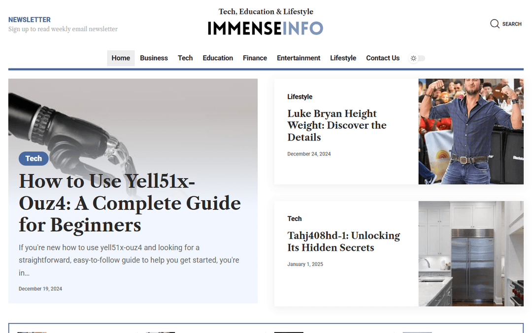 immenseinfo.com publisher screenshot