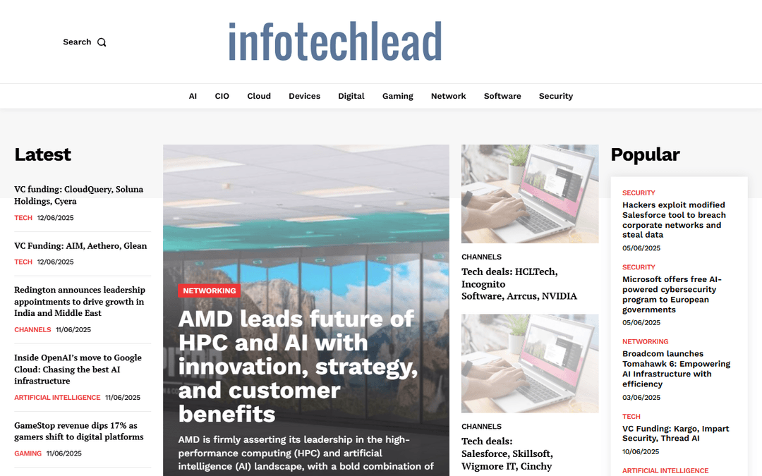 infotechlead.com publisher screenshot