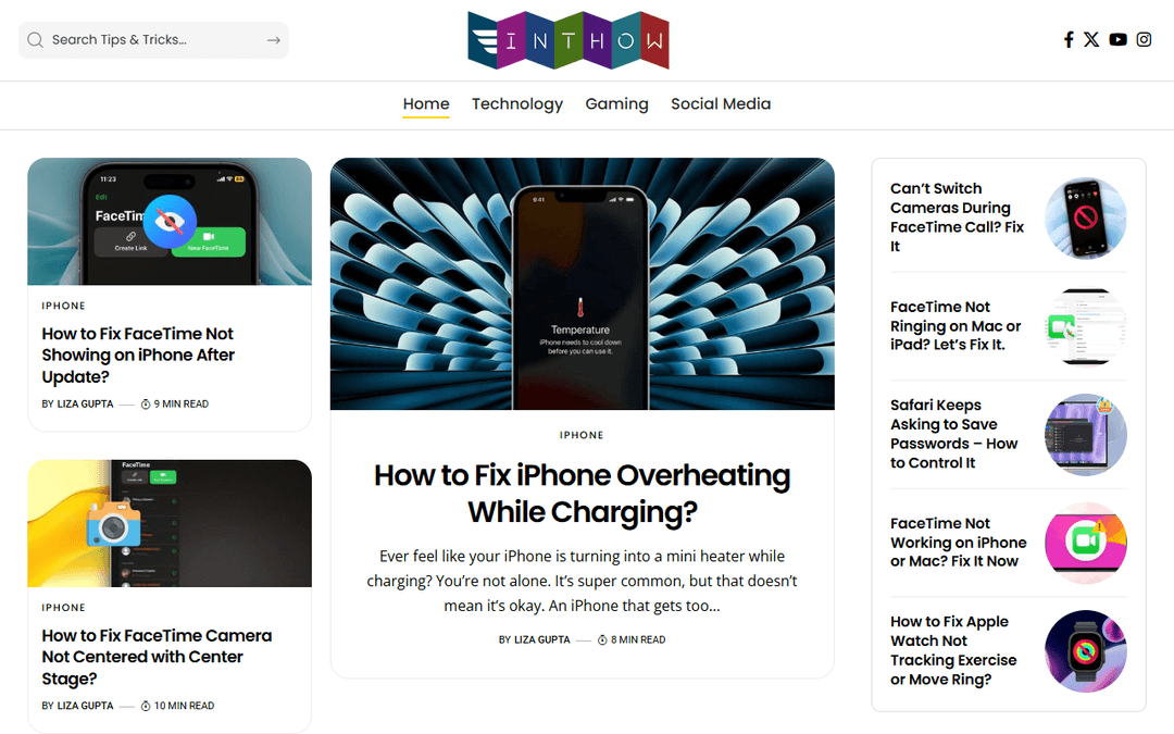 inthow.com publisher screenshot