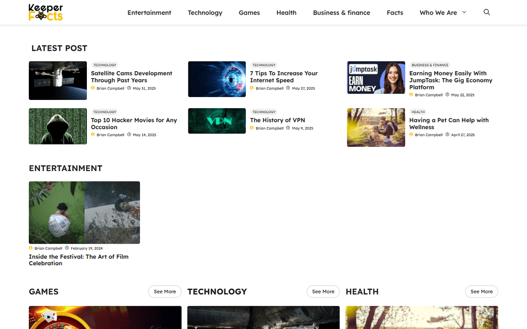 keeperfacts.com publisher screenshot