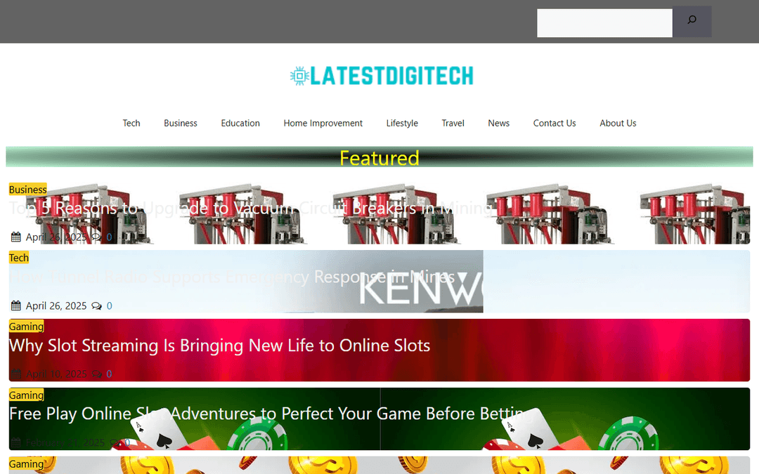 latestdigitech.com publisher screenshot