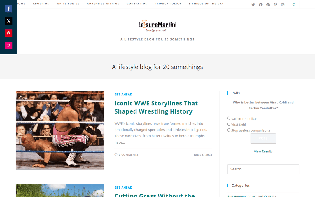 leisuremartini.com publisher screenshot