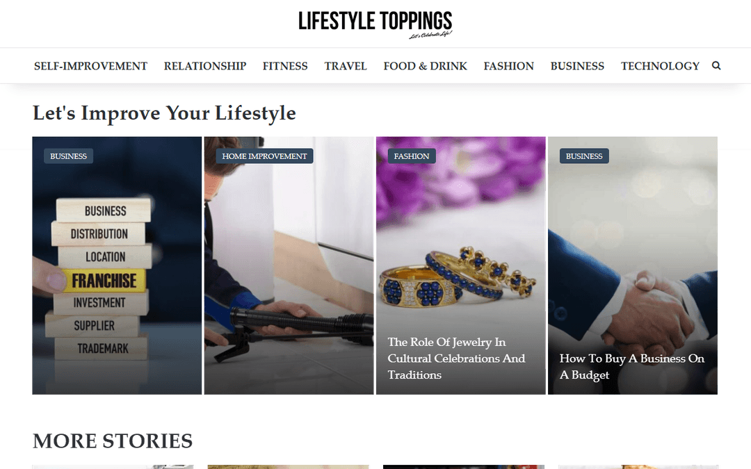 lifestyletoppings.com publisher screenshot