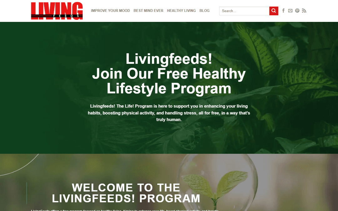 livingfeeds.com publisher screenshot