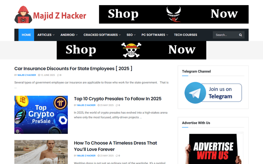 majidzhacker.com publisher screenshot