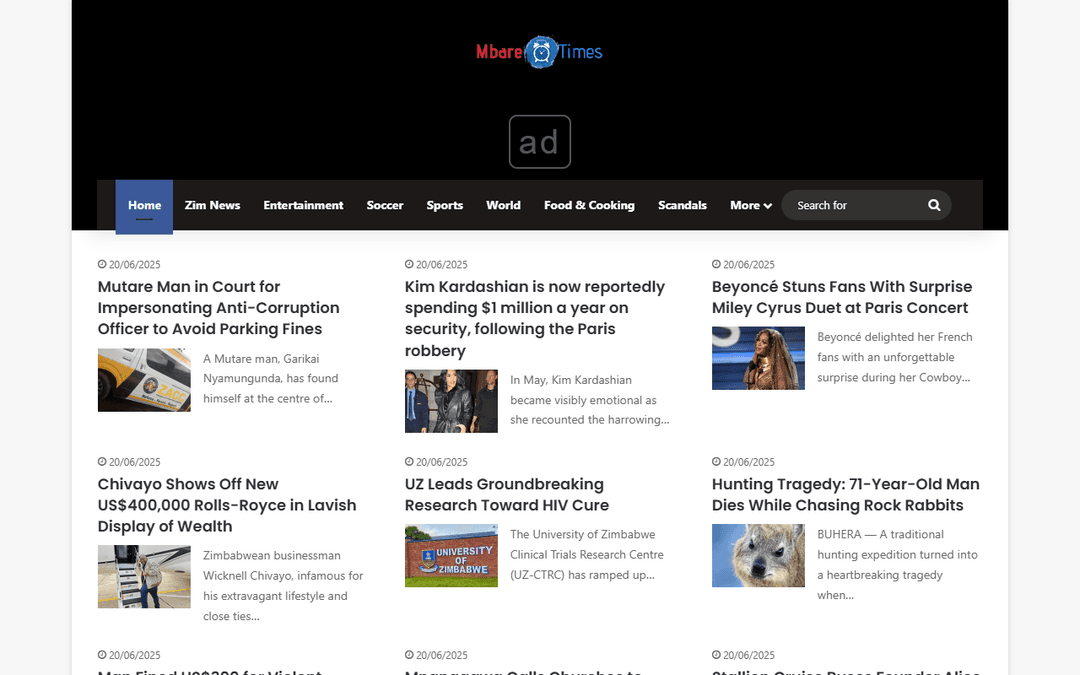 mbaretimes.com publisher screenshot