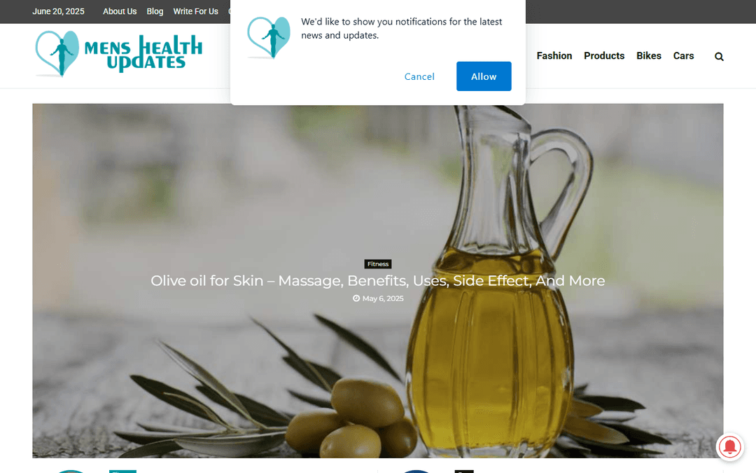 menshealthupdates.com publisher screenshot
