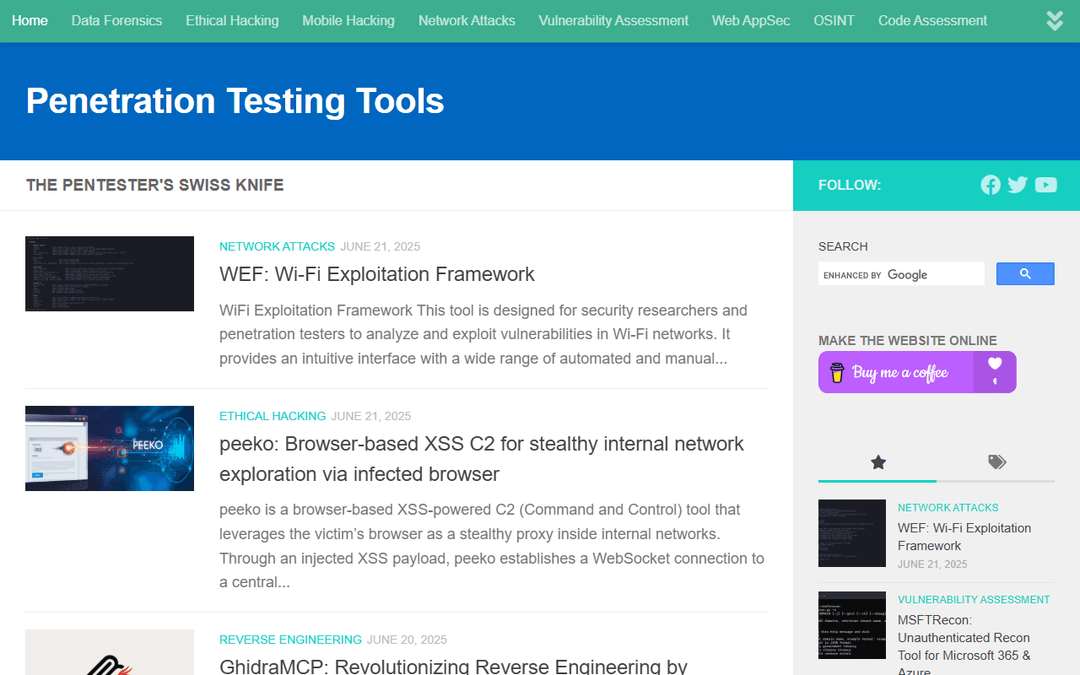 meterpreter.org publisher screenshot