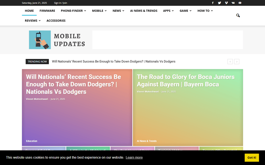 mobupdates.com publisher screenshot