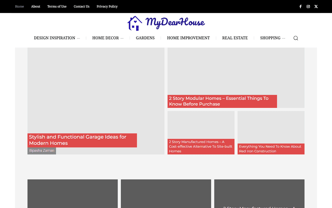 mydearhouse.com publisher screenshot