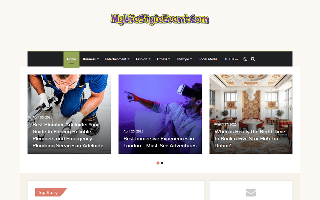 mylifestyleevent.com publisher screenshot