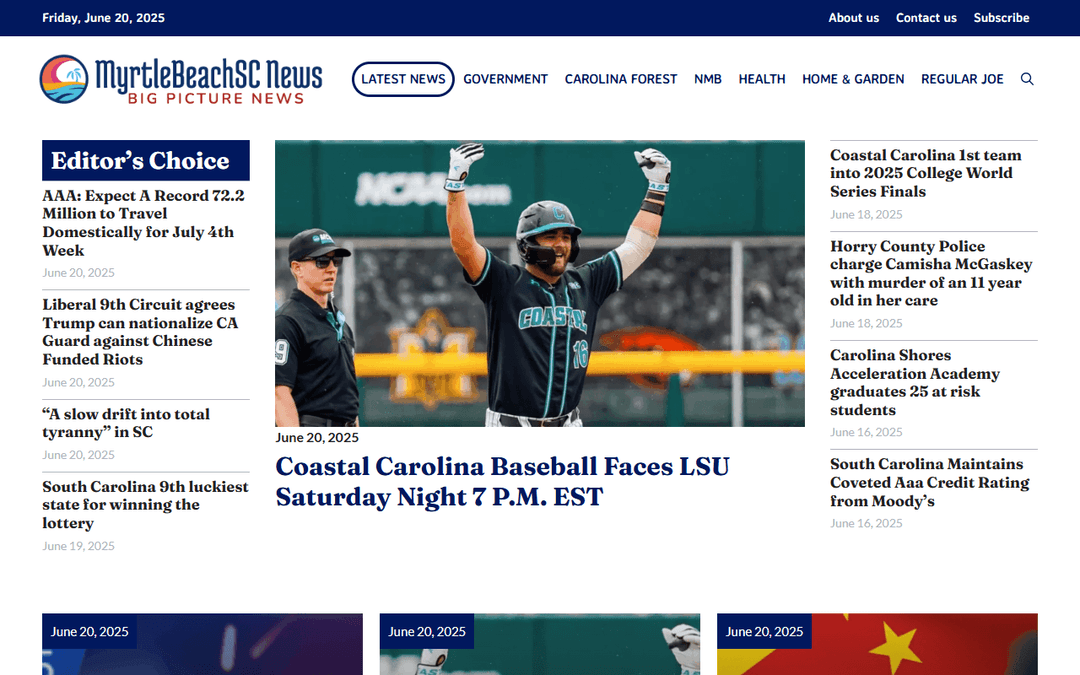myrtlebeachsc.com publisher screenshot