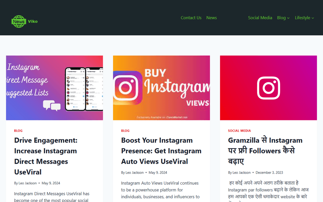 newsviko.co publisher screenshot